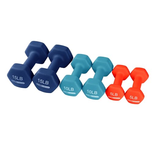 HolaHatha Neoprene Dumbbell Free Hand Weight Set with Rack, Ideal for Home Exercises to Gain Tone and Definition