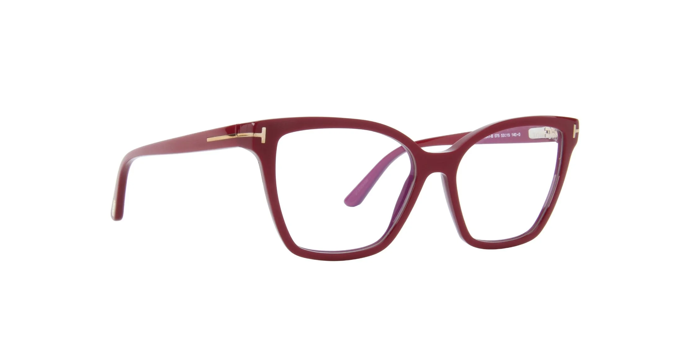 Tom Ford 5641 075 Red Eyeglasses 2 Clips (Black Gray Gradient & Havana Brown)