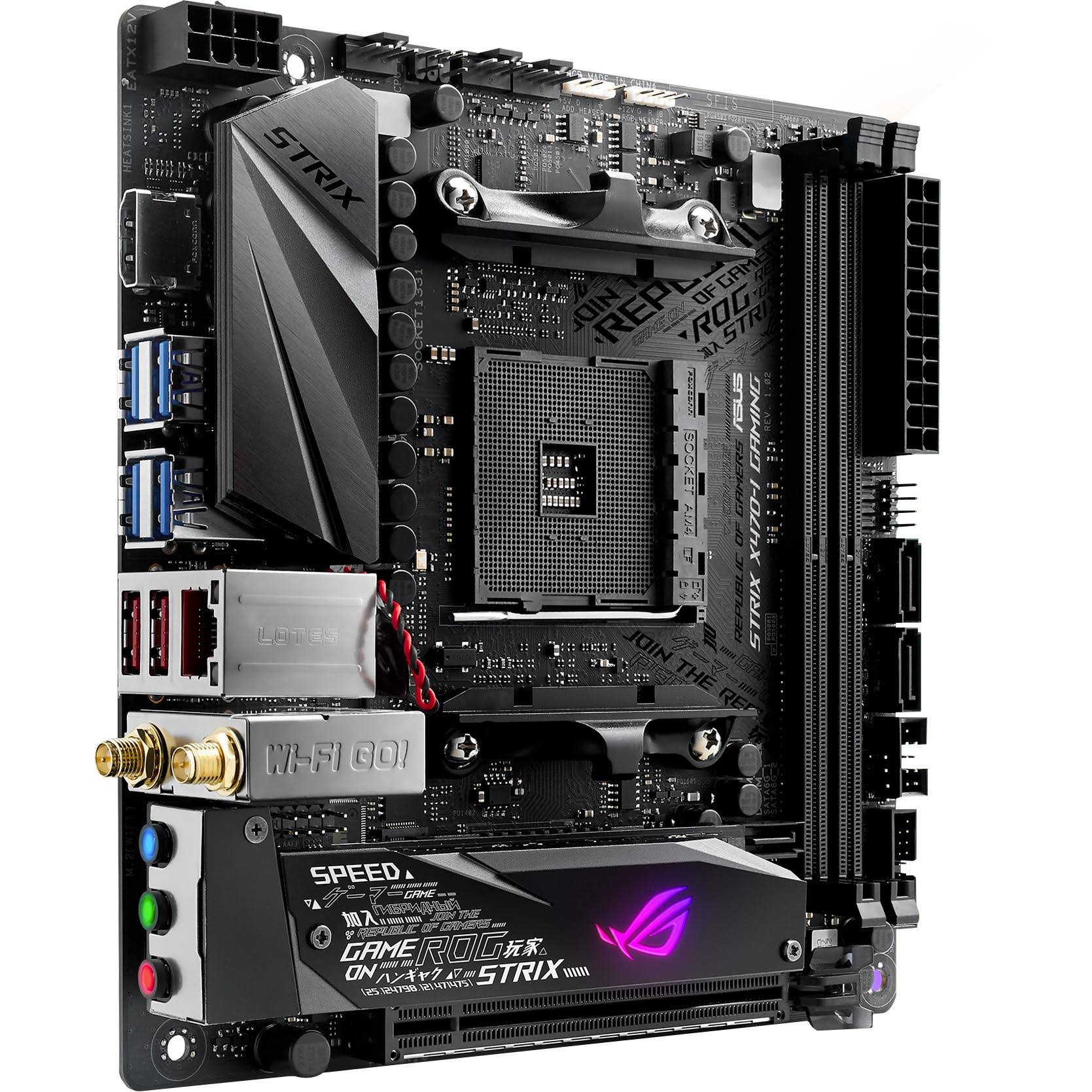 ASUS ROG STRIX X470-I GAMING with AMD X470 Mini-ITX Motherboard - Socket AM4
