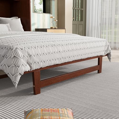 KEIKI Queen Size Cabinet Murphy Bed with Charging Station and Drawer, Multiple Storage Foldable Hideaway Wall Murphy Bed Frame with Solid Slat