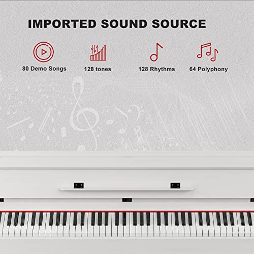 UMOMO 88 Weighted Key Digital Piano with Duet Piano Bench