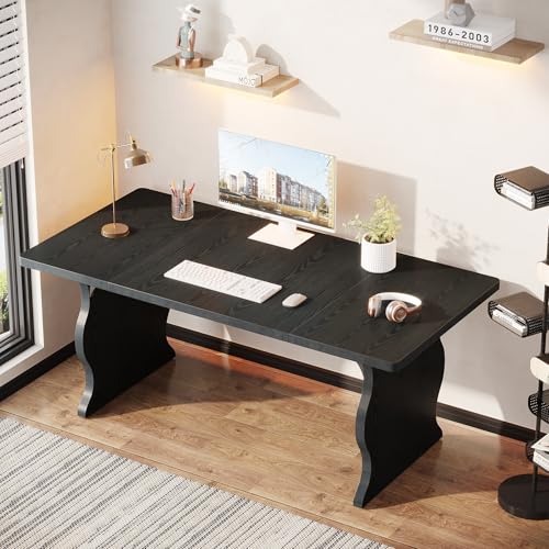 Tribesigns 63" Large Executive Desk for Home Office, Spacious Computer Desk with Ample Leg Room
