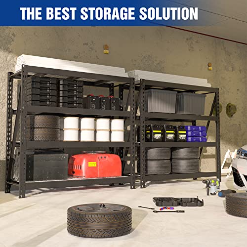 WORKPRO 5-Tier Metal Shelving Unit, 48”W x 24”D x 72”H, Heavy Duty Adjustable Storage Rack, 4000 lbs Load Capacity (Total), for Garage, Basement