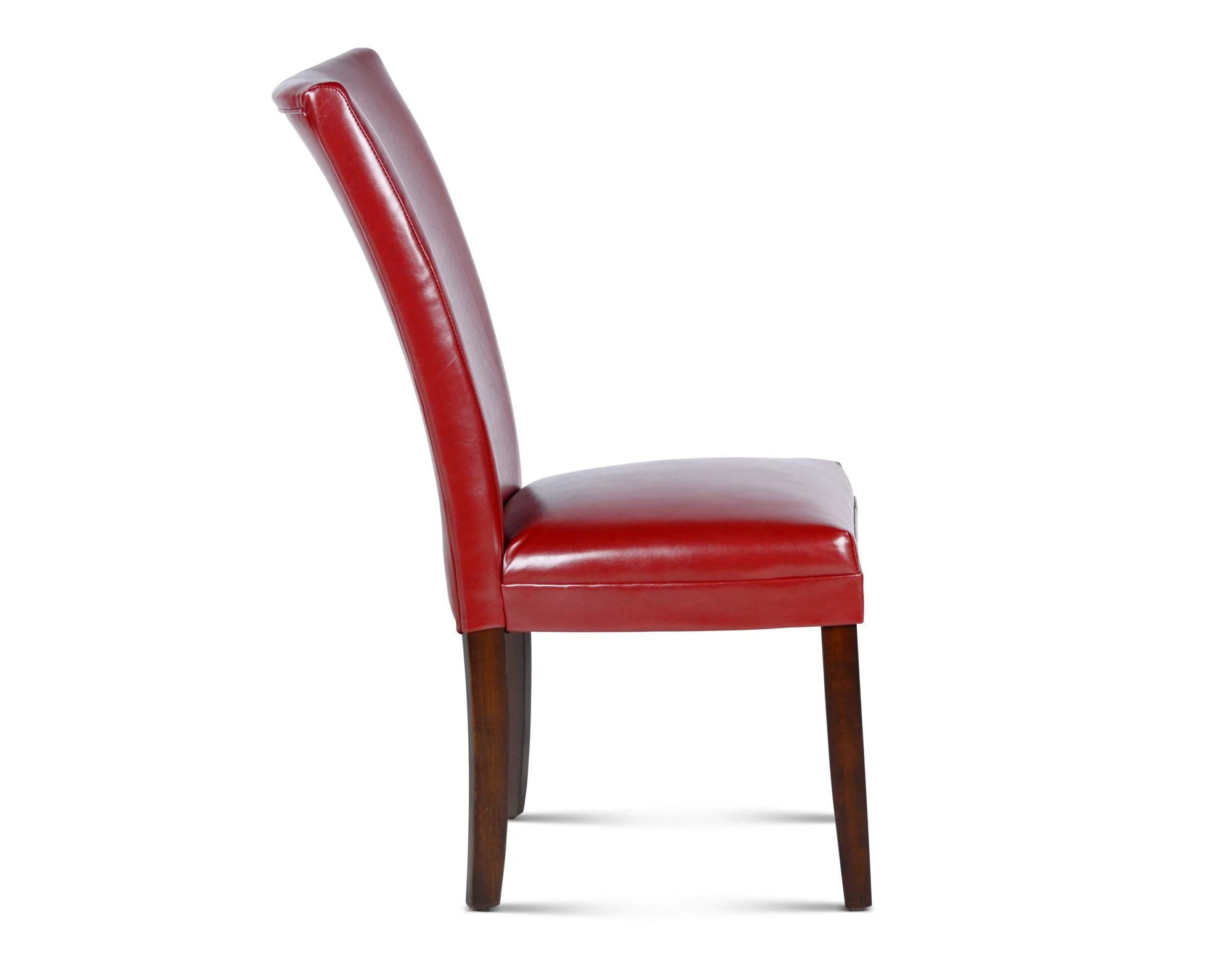 Hartford Parsons Chair in Red Leather with Dark Oak legs