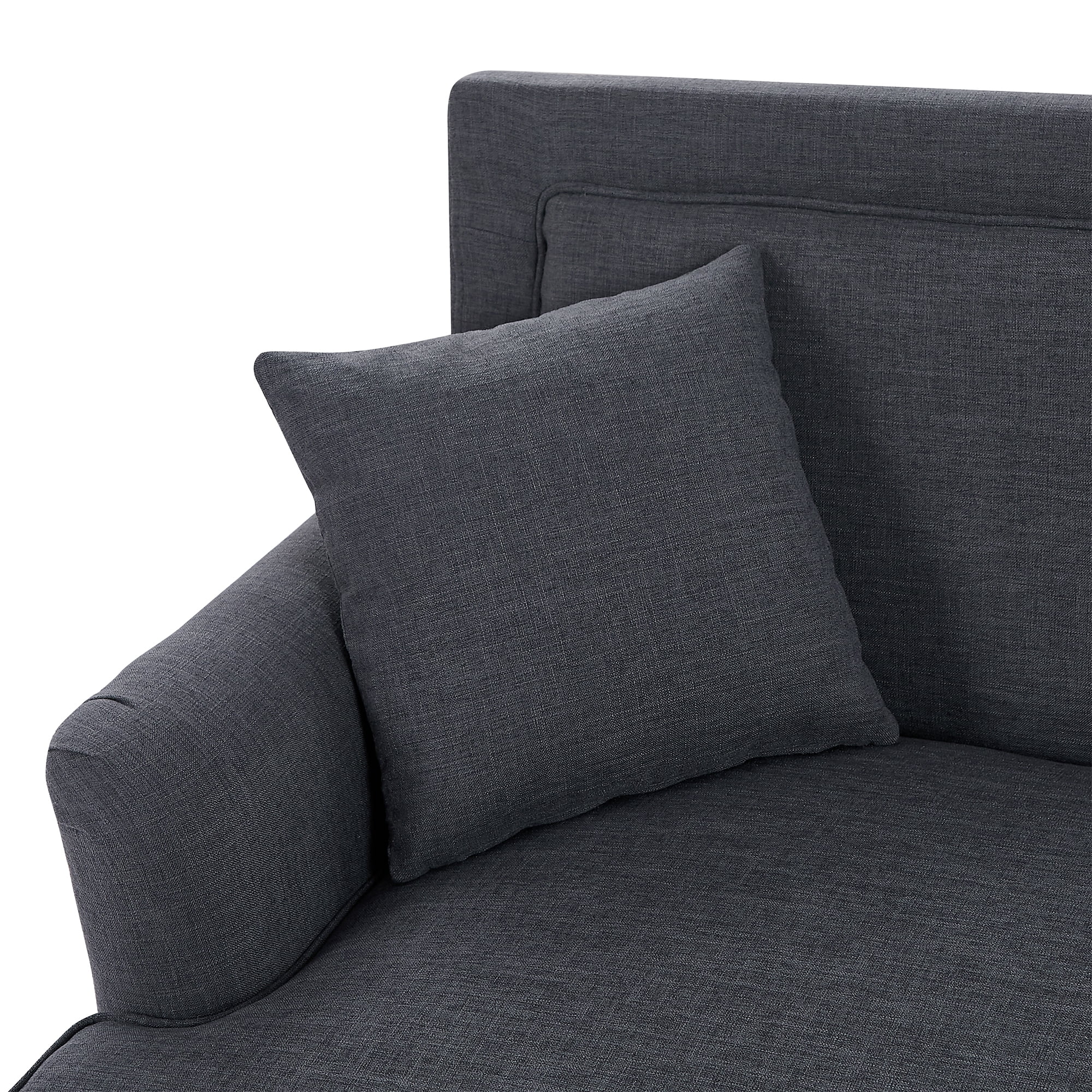 Churanty Modern Loveseat Sofa Upholstered Couch with 2 Pillows,Love Seats for Small Spaces Office Apartment,Grey