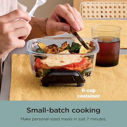 Ninja Crispi Air Fryer, Microwave, Freezer & Dishwasher Safe, Non Toxic Glass Portable Cooking System