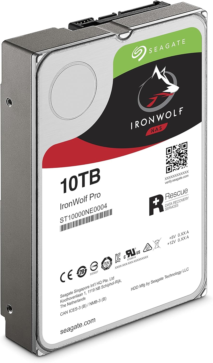 Seagate IronWolf Pro 10Tb NAS Internal Hard Drive HDD – 3.5 Inch Sata 6GB/S 7200 RPM 256MB Cache for Raid Network Attached Storage