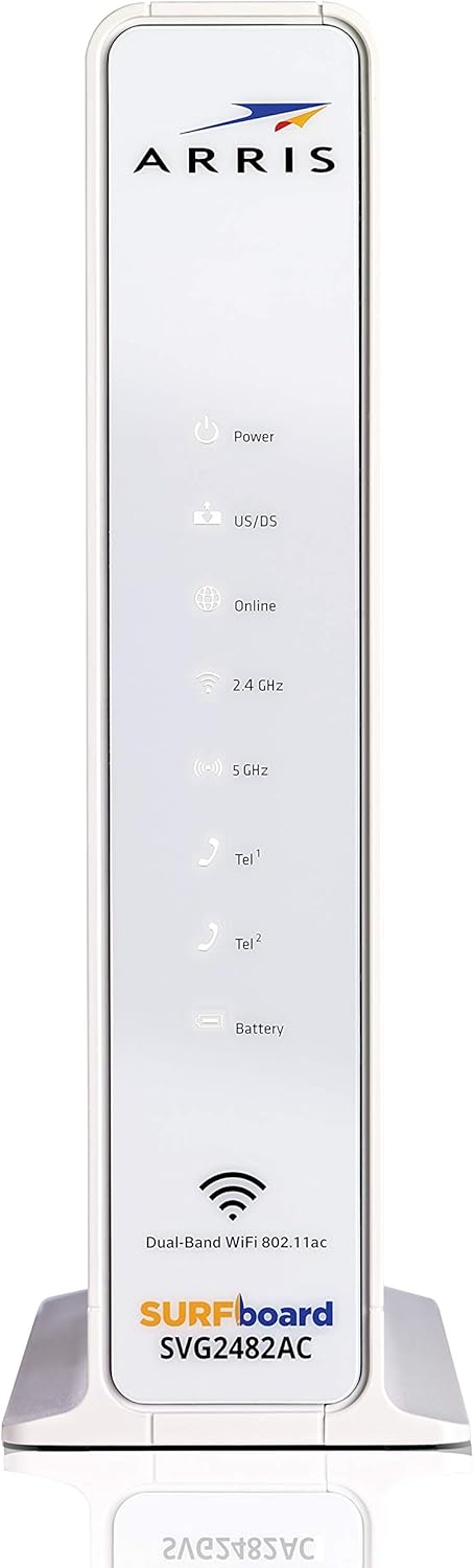 ARRIS SURFboard SVG2482AC DOCSIS 3.0 24x8 Cable Modem & AC1750 Wi-Fi Router | Certified for Xfinity Internet & Voice | Approved for Xfinity plans up