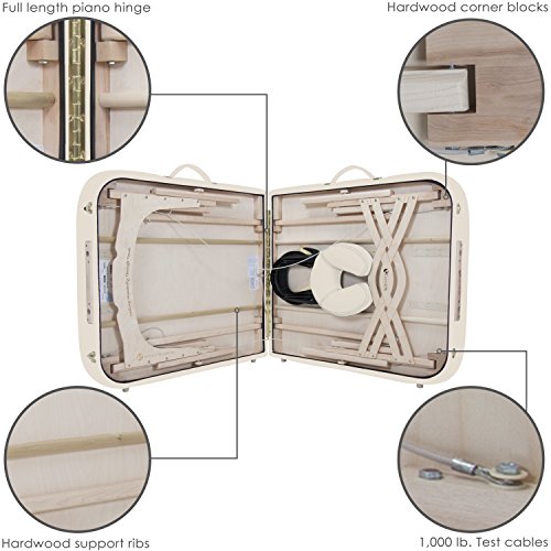 EARTHLITE Premium Portable Massage Table Package SPIRIT - Spa-Level Comfort, Deluxe Cushioning incl. Flex-Rest Face Cradle & Strata Face Pillow