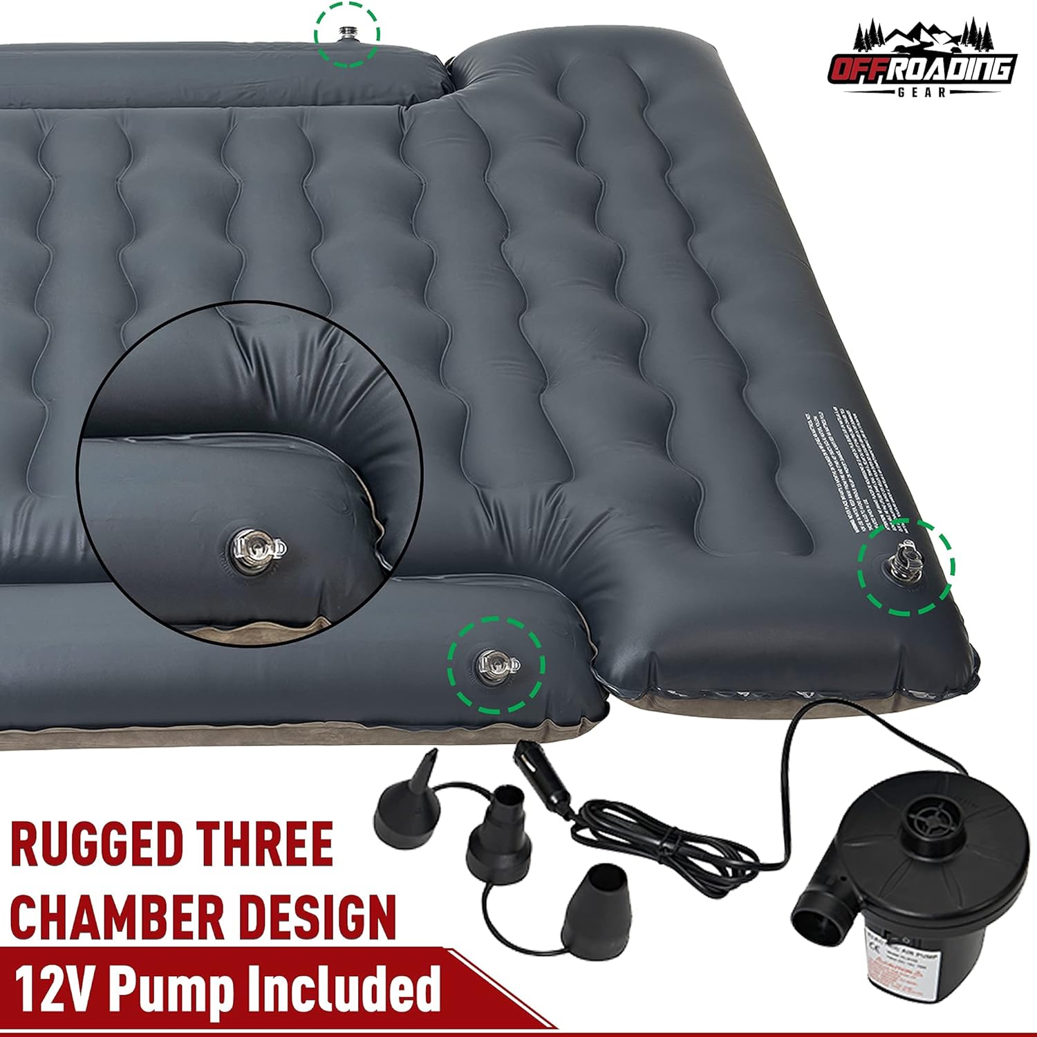 Truck Bed Inflatable Air Mattress, 6 to 6.5 ft Box | Converts to Full Double | F150, Ram, Sierra, Silverado