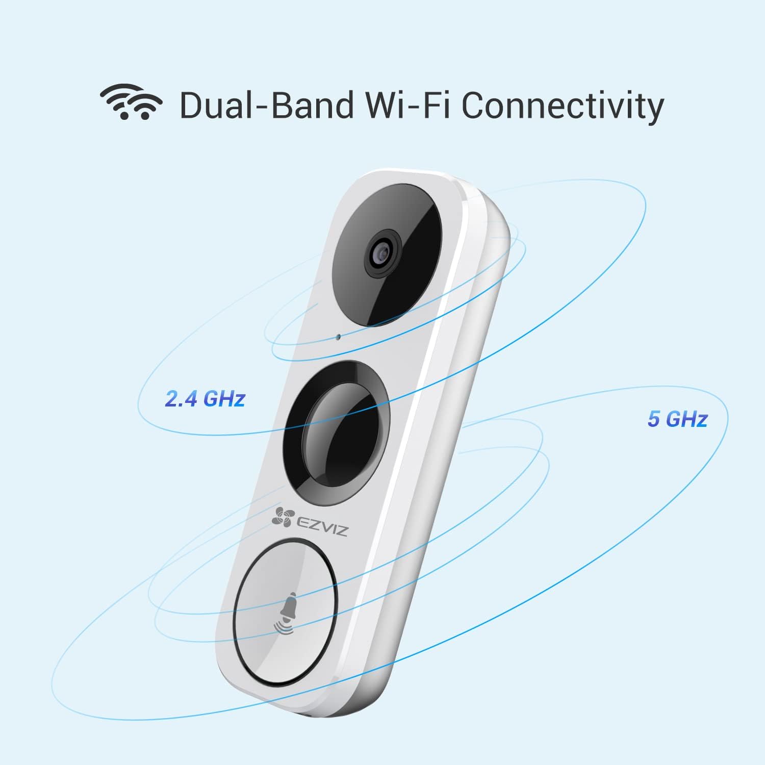 EZVIZ Doorbell Camera, Wired WiFi Video Doorbell, Night Vision, Two-Way Talk, PIR Motion Detection, Weather Proof
