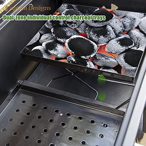 Captiva Designs Extra Large Charcoal BBQ Grill with Oversize Cooking Area(794 sq.in.)