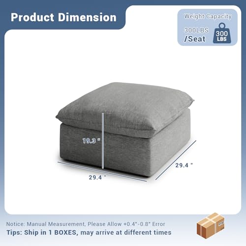 Cloud Modular Sectional Sofa, Waterproof Down Filled Sectional Sofas, High Backrest V Shaped 5 Seater Sectional Couches for Living Room