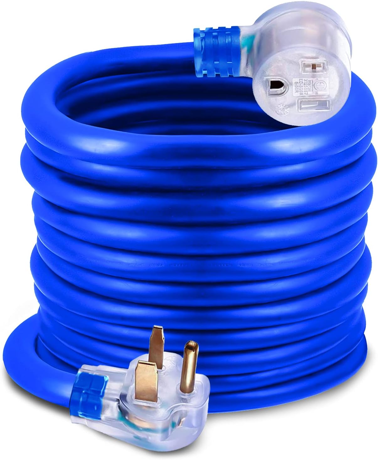 HZXVOGEN Power Extension Cord Welder Extension Adapter 50A 25FT 6-50R Female 6-50P Male Prong Heavy Duty Electric Extension Wire Generator Arc Stick