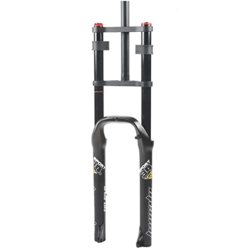 ARBOEE 26 Inch Bike Suspension Forks 4.0 Fat Bike Straight Front Fork Downhill Mountain Bike Double Shoulder 1-1/8 Disc Brake Air Fork QR 140mm