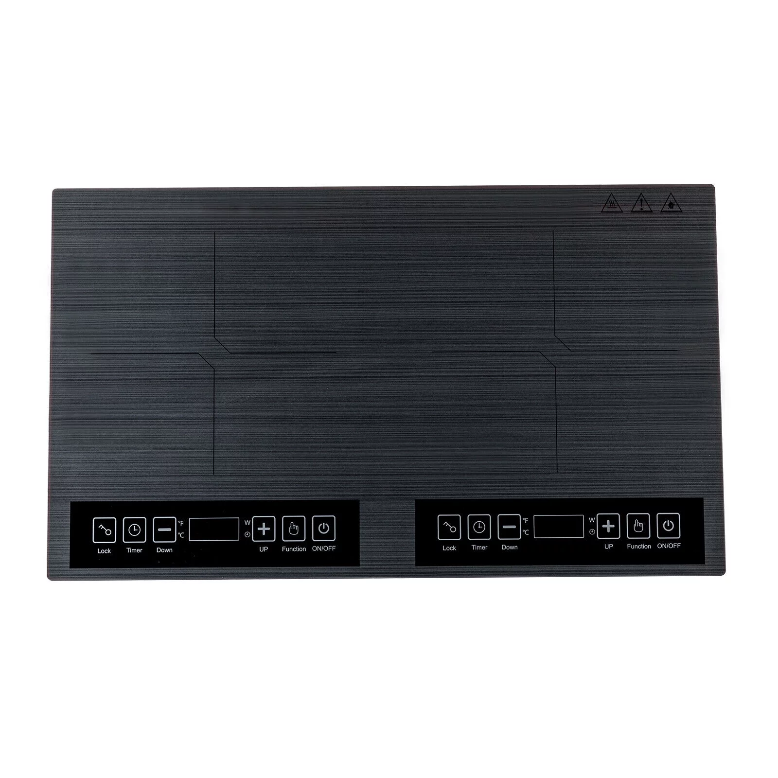 Electric Induction Cooktop Countertop Dual Cooker - 2 Burner Cooker Electric Stove Hot Plate Black for Canteens, Hotels, Restaurants, Families