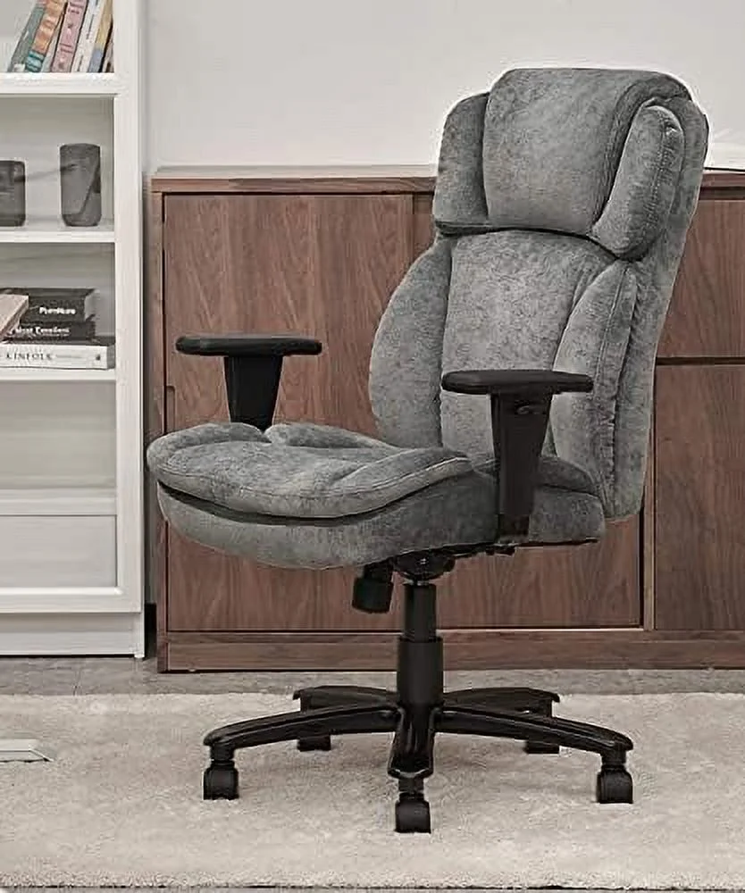 RUNFAYBIU Ergonomic Big Tall Wide Heavy Office Chair 400lbs with Soft Cushion Adjustable Height Thick Padding Headrest and Armrest Executive Desk