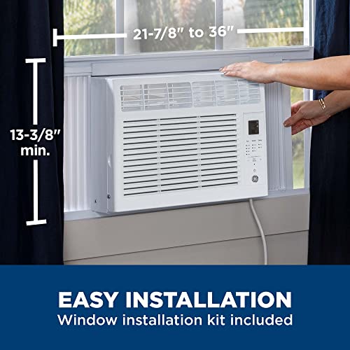 GE Window Air Conditioner Unit, 6,000 BTU for Small Rooms up to 250 sq ft. with Adjustable Fan and Cooling Settings