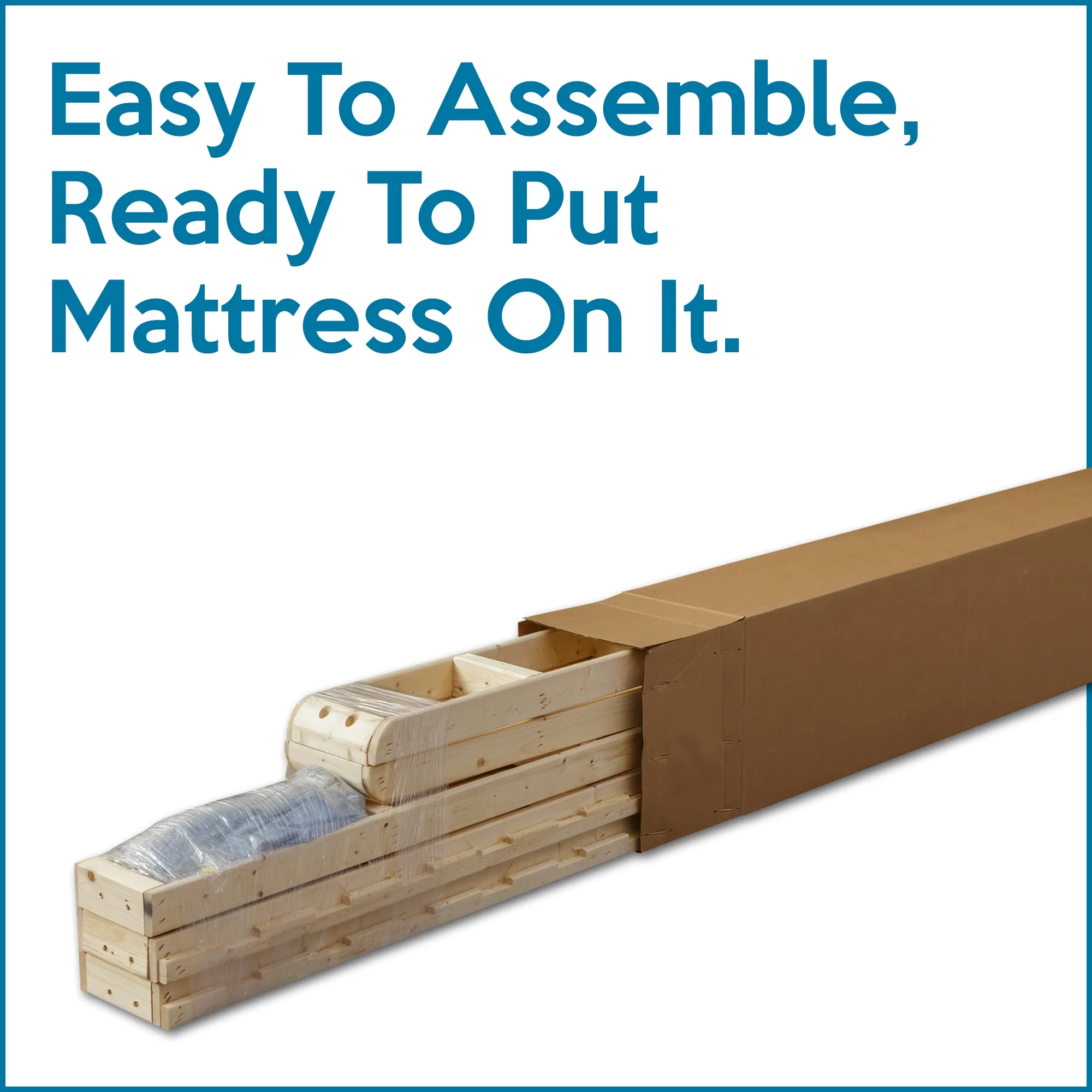 Continental Sleep, 5" Wood Box Spring for Mattress Support with Simple Assembly, Full