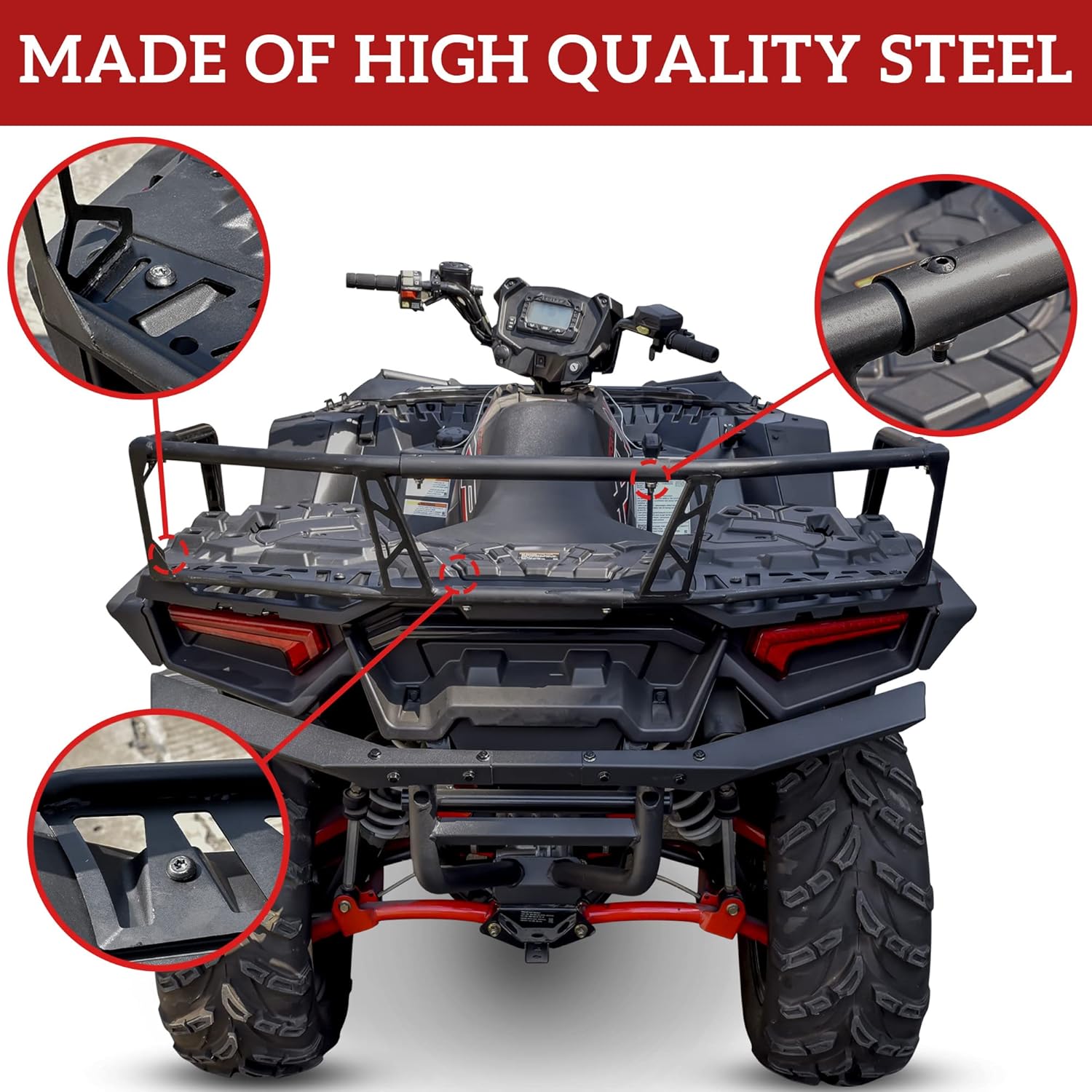 SAUTVS Rear Rack Extender for Polaris Sportsman XP 1000 / SP 850