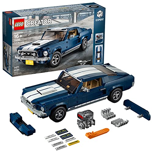 LEGO Creator Expert Ford Mustang 10265 Building Set - Exclusive Advanced Collector's Car Model, Featuring Detailed Interior, V8 Engine