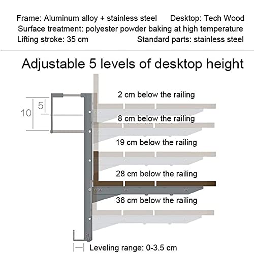 Balcony Bar Table For Railings,side table outdoor,Outdoor Hanging Rail Tables For Deck