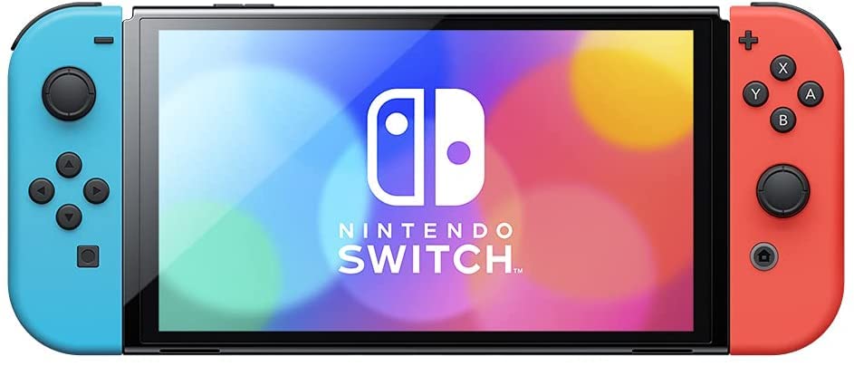 Nintendo Switch &ndash; OLED Model w/ Neon Red & Neon Blue Joy-Con ( Japan Stock Region-Free ) (Renewed)