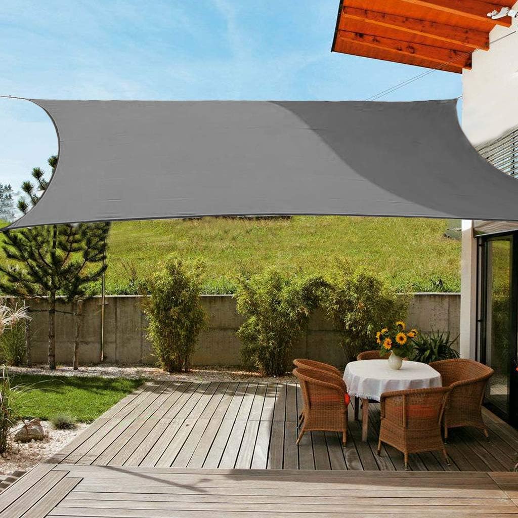 OldPAPA Sun Shade Sail Rectangle Waterproof Sun Shade Canopy UV Block Patio Decor Awning,for Outdoor Garden Backyard Lawn