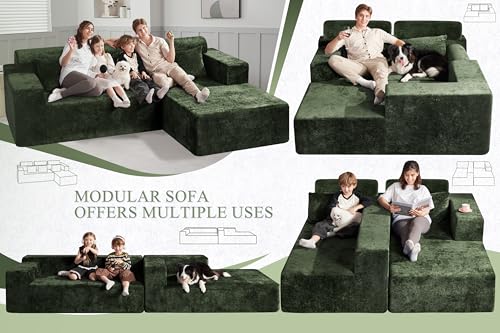 HABUTWAY 105" L-Shape Modular Sectional Sofa Couch for Living Room,No Assembly Required,Modular Comfy Sofa with Deep Seat for Living Room Bedroom