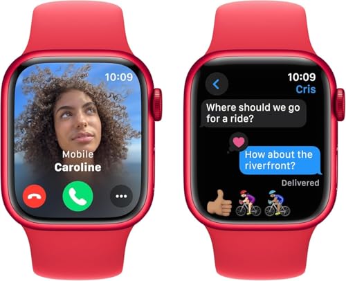 Apple Watch Series 9 [GPS 45mm] Midnight Aluminum Case with Midnight Sport Band, S/M (Renewed) - Radiant Selections