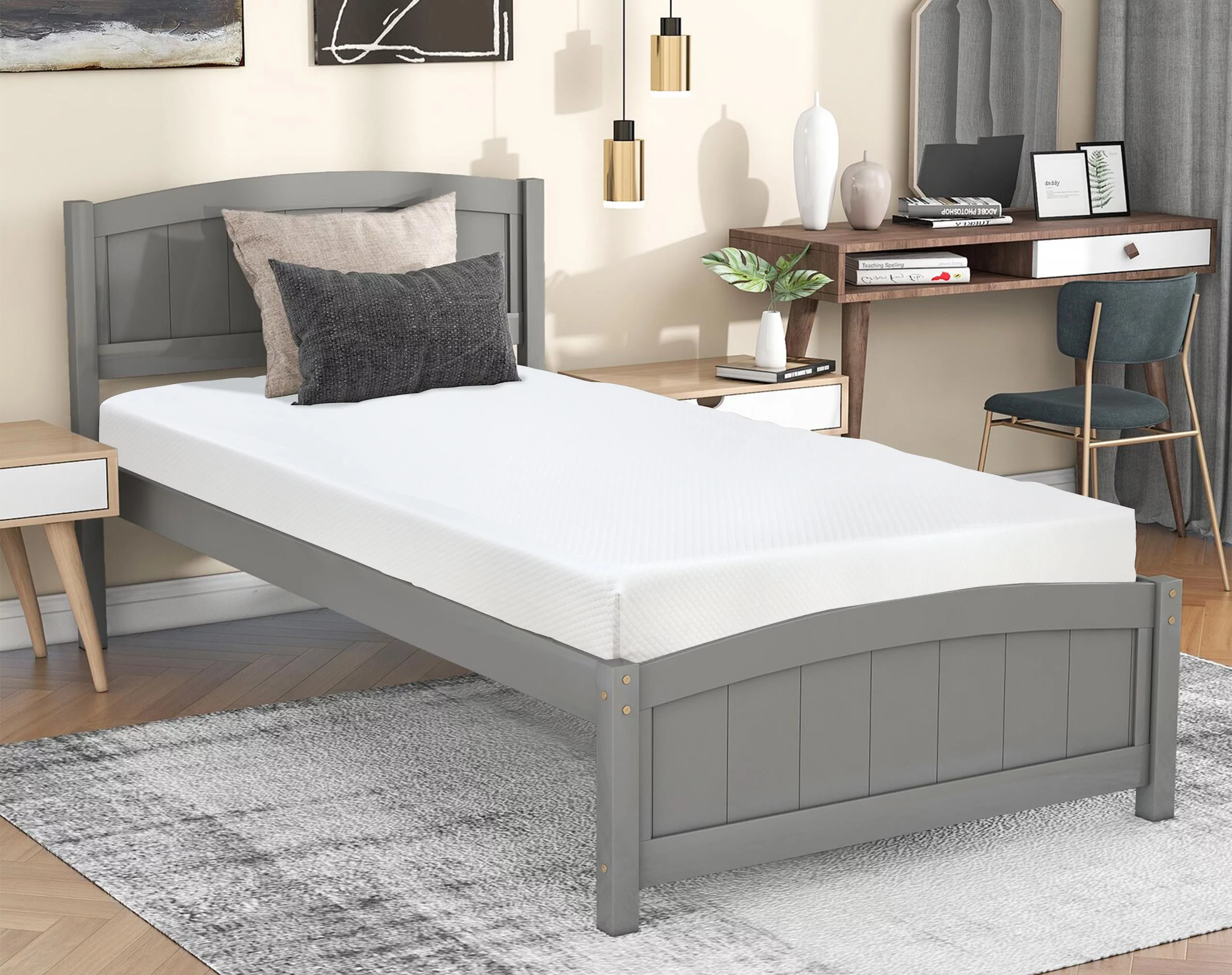 Twin Mattress for Kids, 12 inch Gel Memory Foam Mattress in a Box Twin, Medium Firm Mattress Twin Size, Bed in a Box, CertiPUR-US