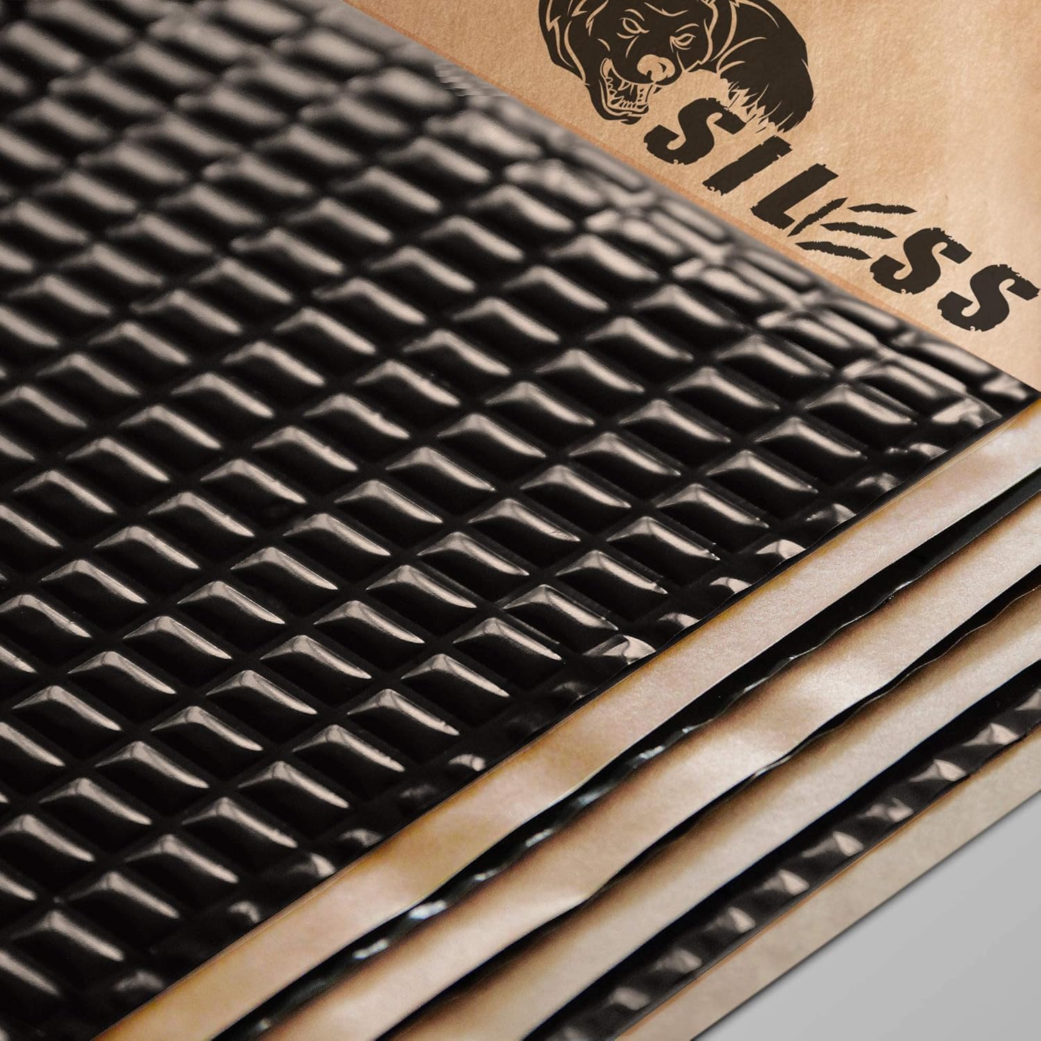 Siless Black 50 mil 52 sqft Sound Deadening mat - Sound Deadener Mat - Car Sound Dampening Material - Sound dampener