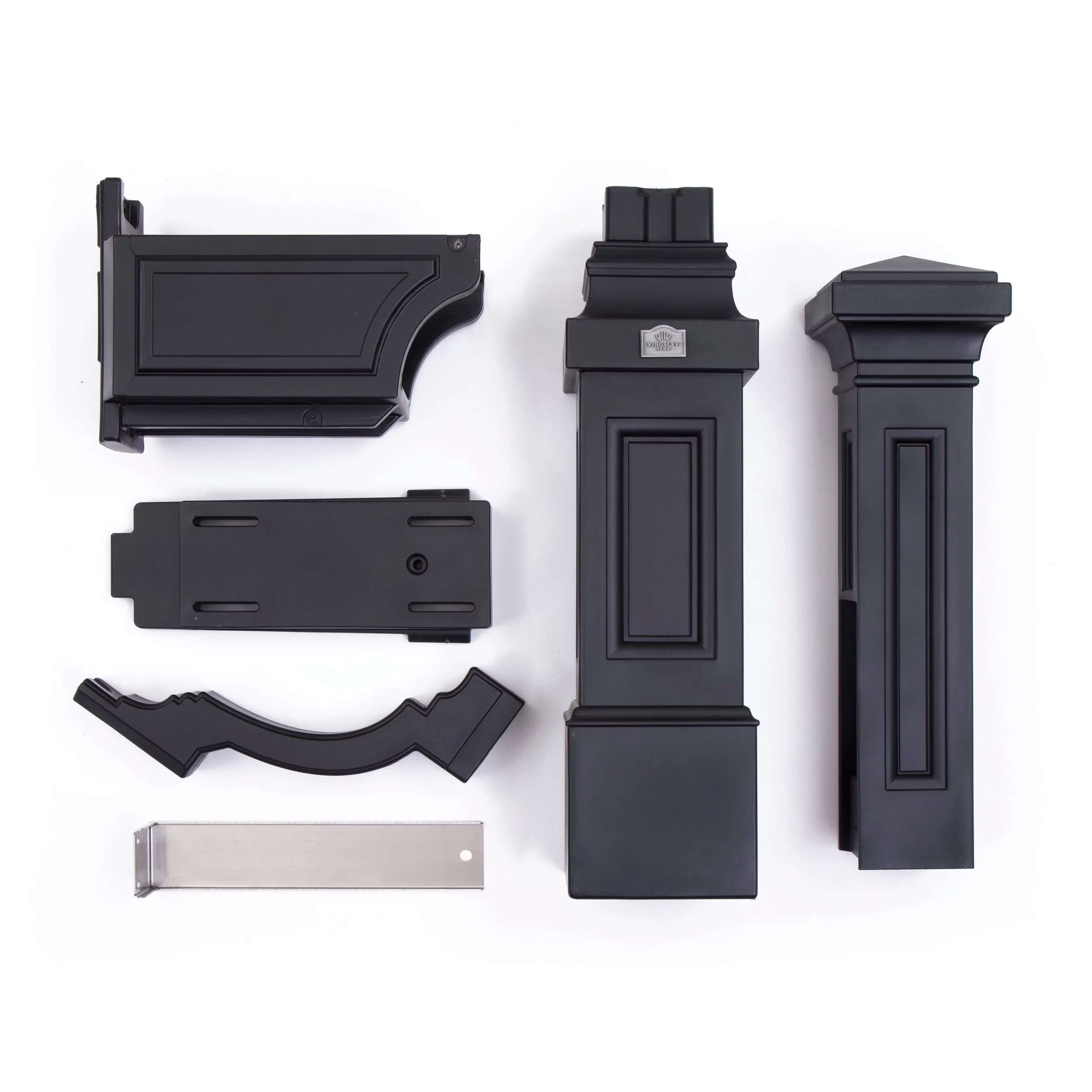 Step2 Atherton 59" Onyx Black Plastic Mailbox Post Kit