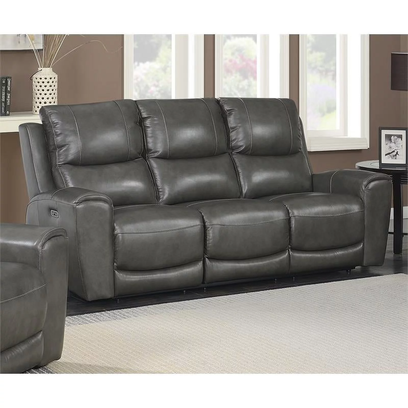 Bowery Hill Leather Power Reclining Sofa