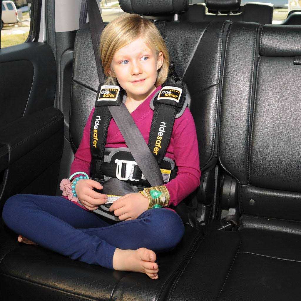 RideSafer Ride Safer Travel Vest with Zipped Backpack-Wearable, Lightweight, Compact, and Portable Car Seat. Perfect for Everyday use or Rideshare