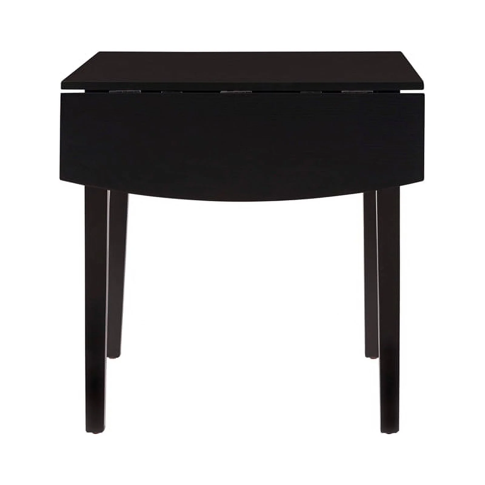 Linon Ervin Wood Square Drop Leaf Table in Black