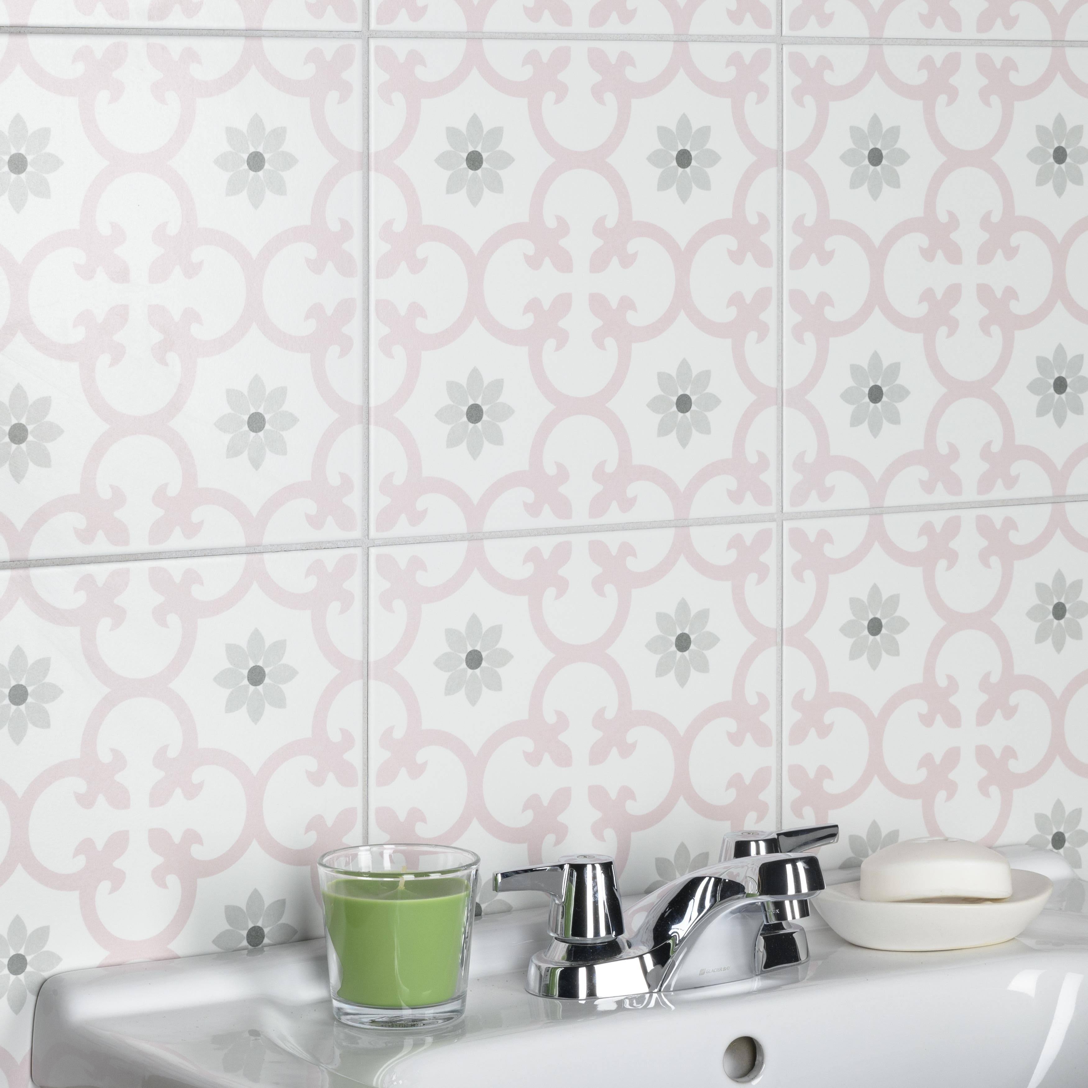 Affinity Tile FCD10 Arte Loire - 10x22 Square Encaustic Floor and Wall Tile - Textured Visual - Sold by Carton (11.11 SF/Carton)
