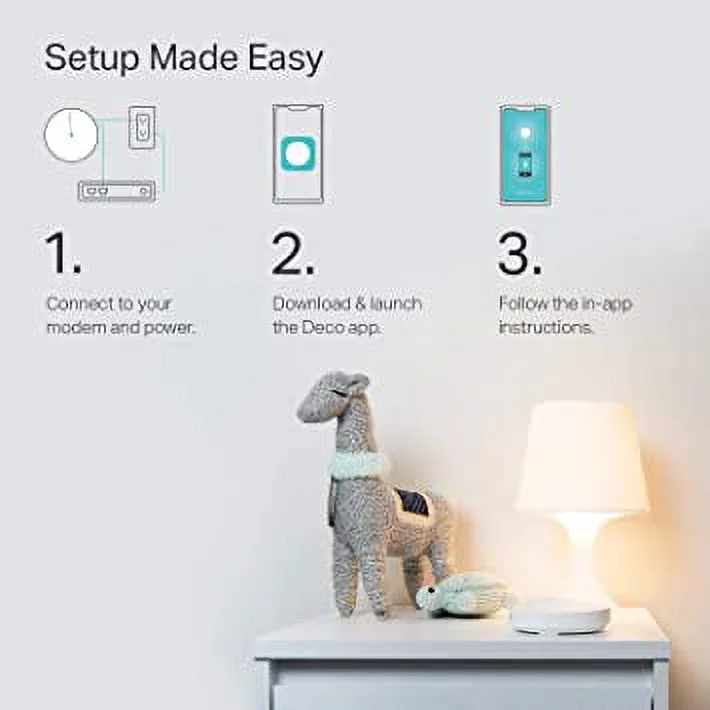 TP-Link Deco Mesh WiFi System(Deco M5) –Up to 5,500 sq. ft. Whole Home Coverage and 100+ Devices,WiFi Router/Extender Replacement