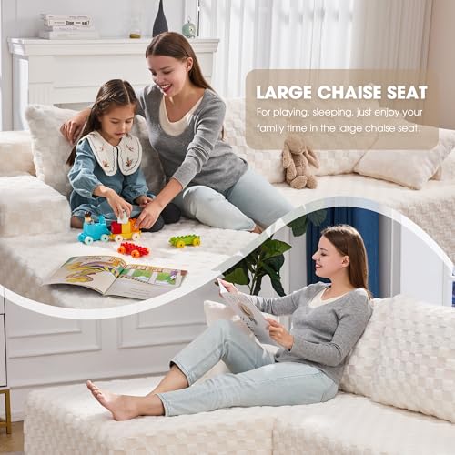 Modular Sectional Sofa Couches L-Shape Couch 3 Seat Modular Sofa Memory Foam Sectional Couches for Living Room