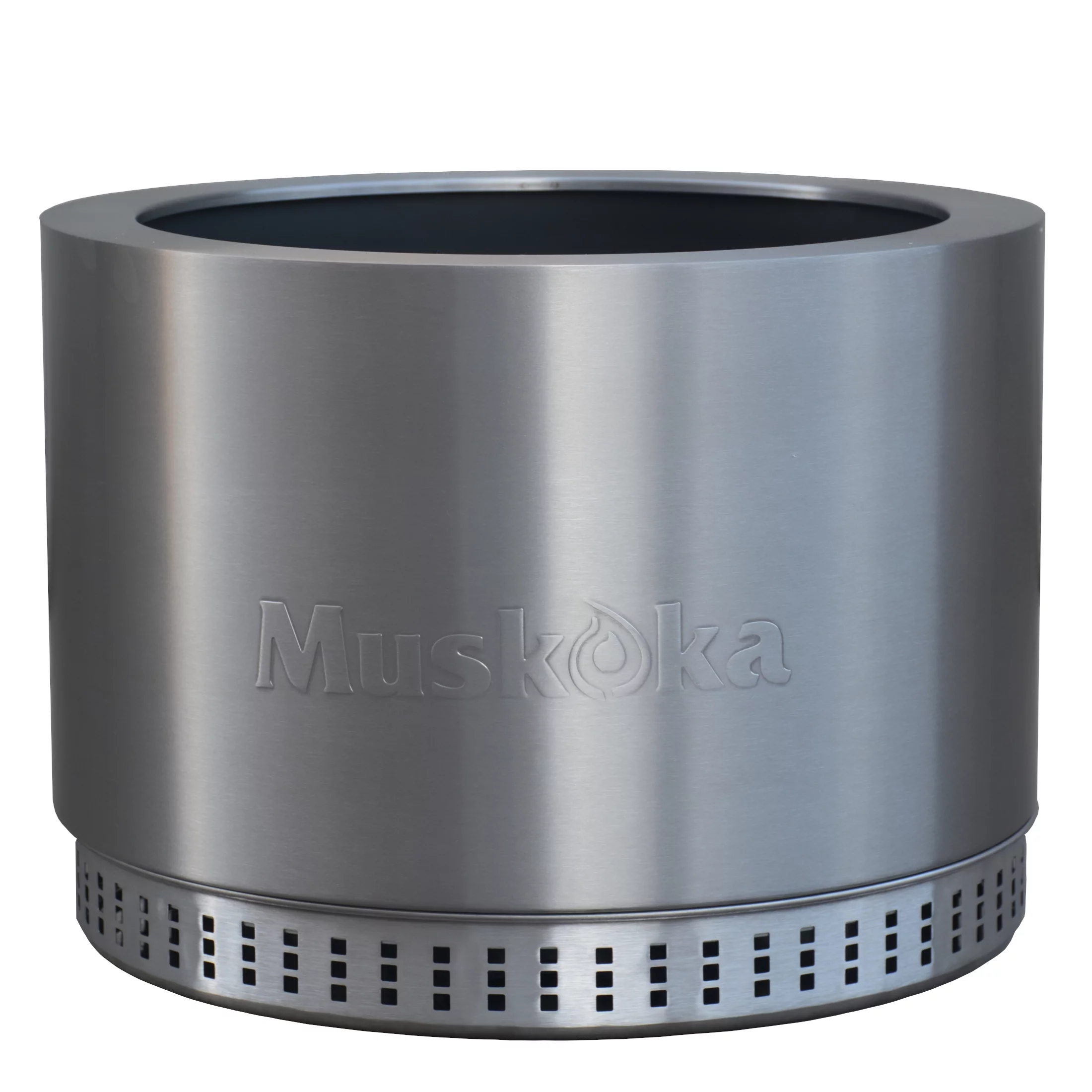 Muskoka 19.5 Stainless Steel Smokeless Wood Burning Fire Pit with Protective Cover