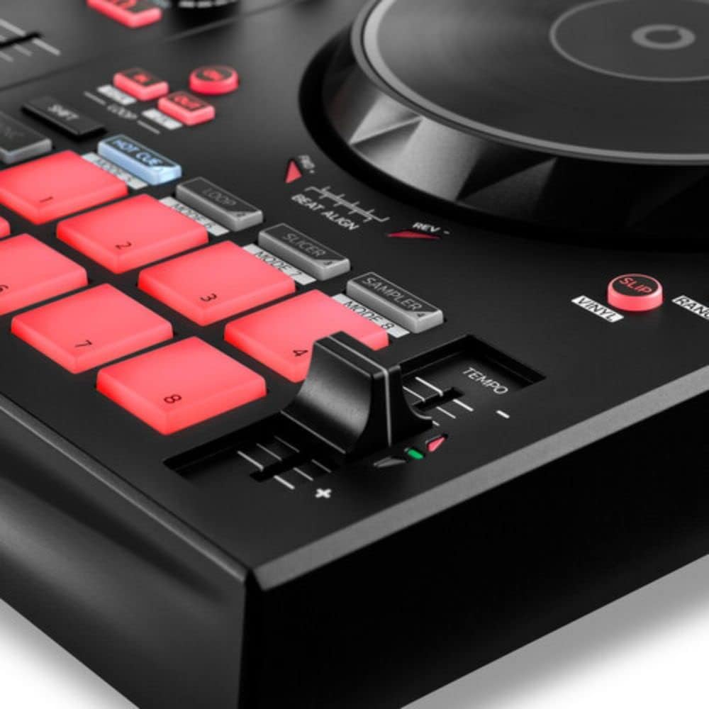 Hercules DJ Control Inpulse 300 2-Deck USB DJ Controller for Serato DJ Lite and DJUCED Bundle with 6' Comprehensive Standard Series 3.5mm Stereo Mini