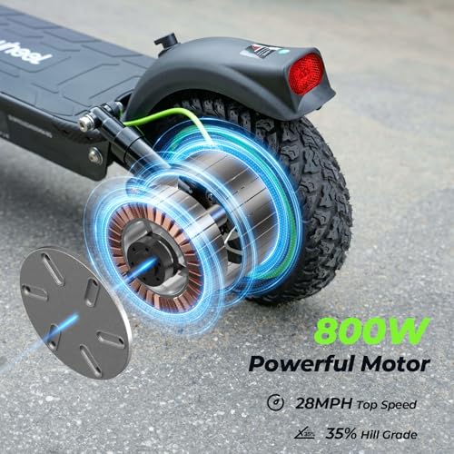 isinwheel Electric Scooter Adults, 38/32 Miles Range & 28/21 MPH Powered by 1000/800W Motor, 10" Pneumatic Tires
