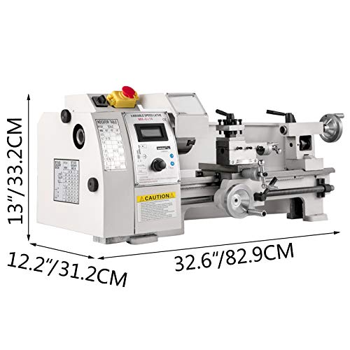 VEVOR Mini Metal Lathe - 8"x14", Variable Speed 2250 PRM, 650W Precision Lathe for Various Metal Types