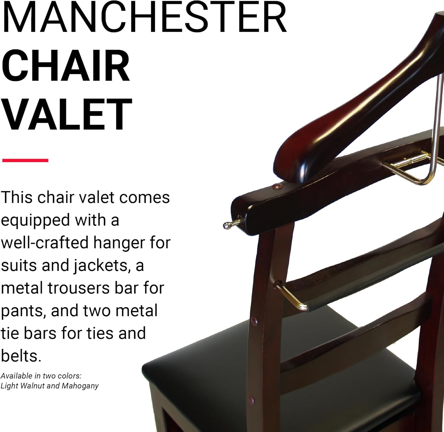 Proman Products Chair Valet, Mahogany