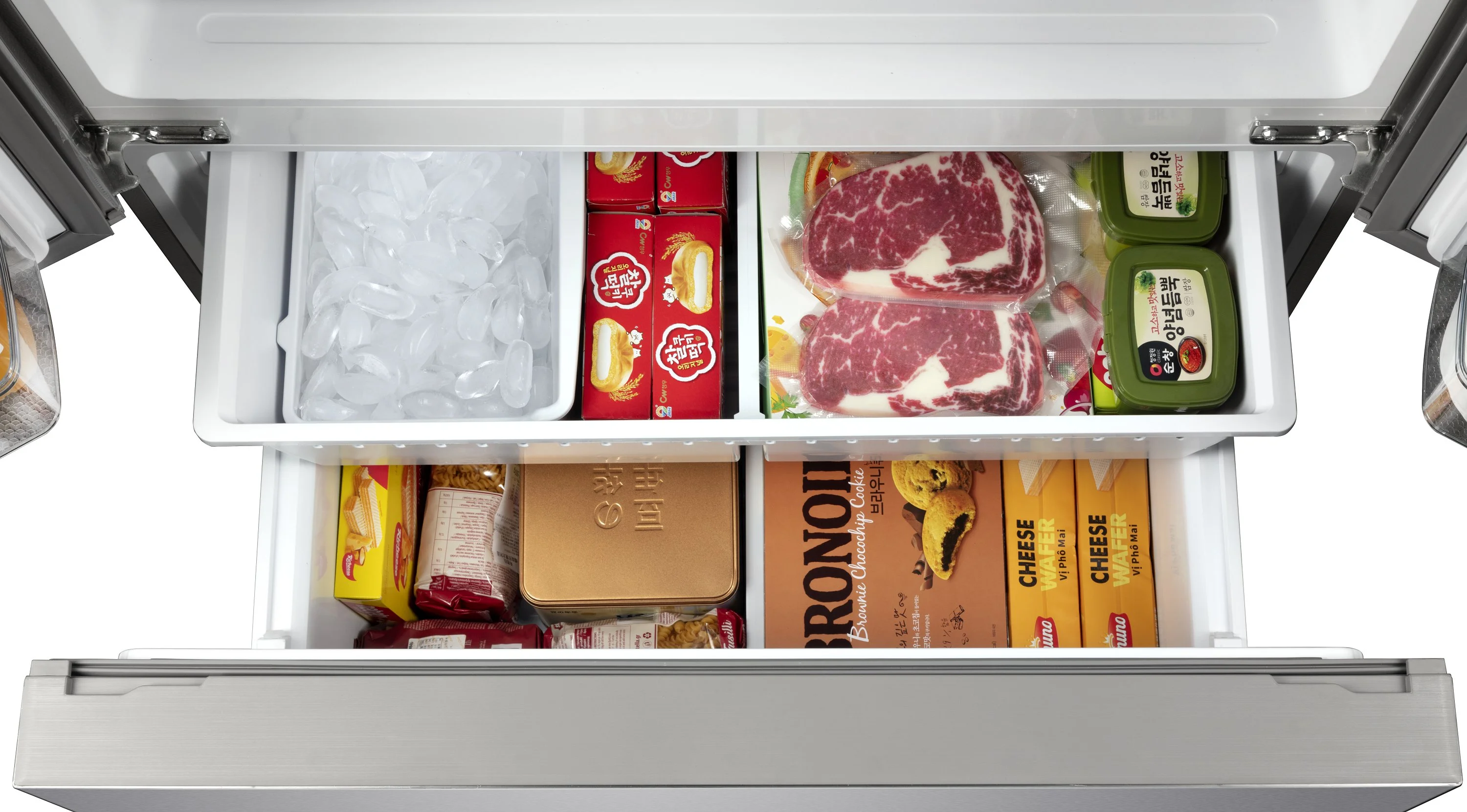 Hamilton Beach, 20.3 Cu. ft. French Door Refrigerator, Platinum Silver, HZ7602 - Radiant Selections