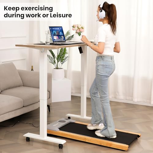 Electric Standing Adjustable Height Desk 55'' x 24''Sit Stand Desk with Charging Station, 2 USB Ports, 3 Power Outlets, 4 Caster