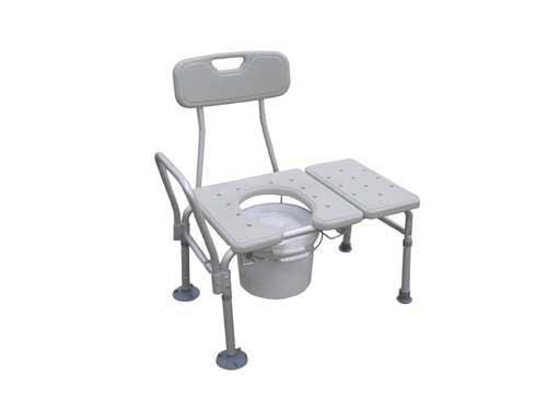Drive Medical Padded Seat TRANSFER Bench with Commode