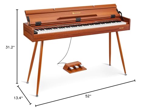 Digital Piano 88 Key Weighted Keyboard, Full-Size Electric Piano For Beginners, Piano 88 Keys Supports Usb-Midi Connecting, With Sheet Music Stand
