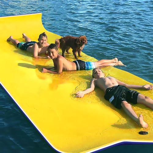 Oversized Lily Pad Floating Mat, 3 Layer 7'/9'/12'/18' Floating Water Mat,Ocean, Beach, River, Pool, Floating Mat for Water Recreation and Relaxing