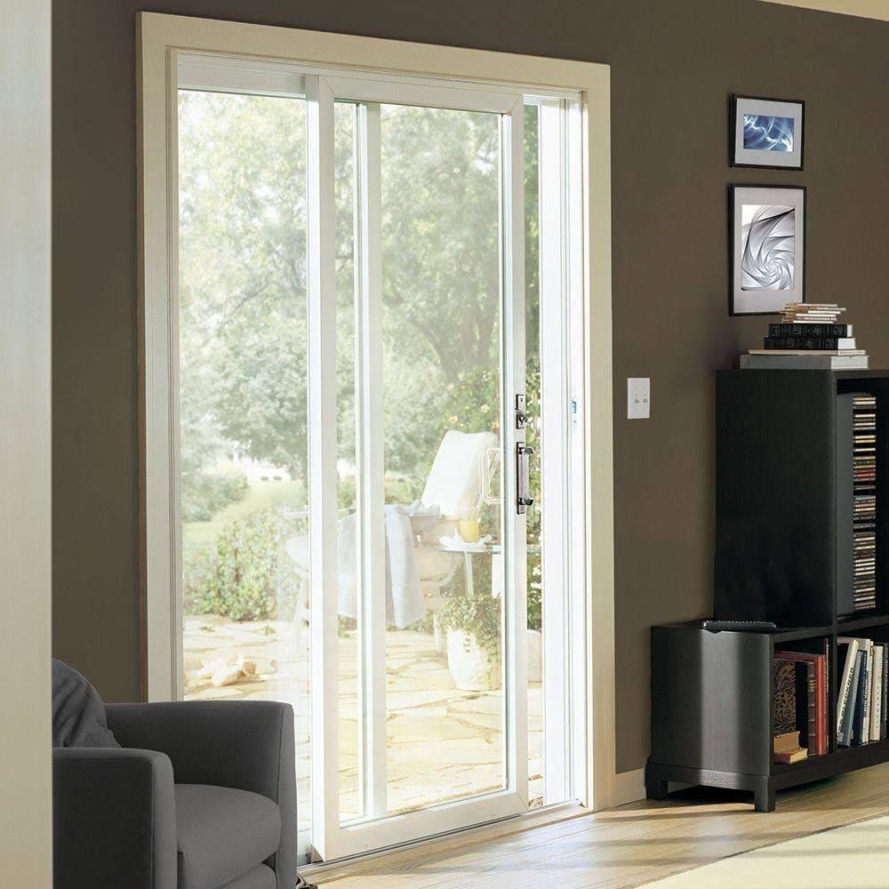 Anvers 2-Panel Gliding Patio Door Hardware Set in Satin Nickel